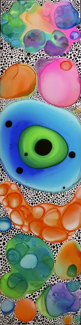 Free abstract bookmark featuring one eye